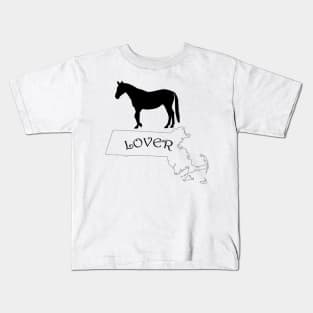 Massachusetts Horse Lover Gift Kids T-Shirt